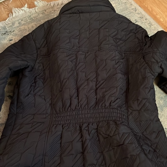 Weathercast Black Houndstooth Quilted Jacket with Hideaway Hood - Picture 16 of 16